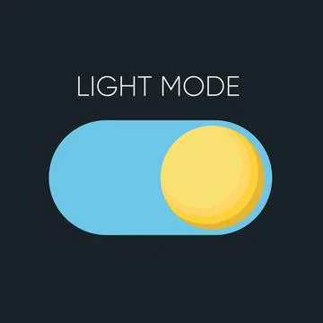 Light Mode Slide Button for mobile software concept. Illustration Stock Illustration