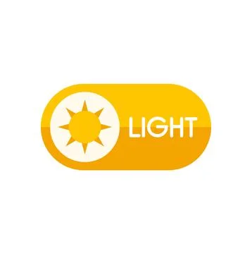 Light mode on toggle switch for interface theme 스톡 일러스트