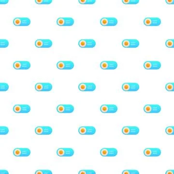 Light mode toggle switch seamless pattern for interface Illustrazione stock