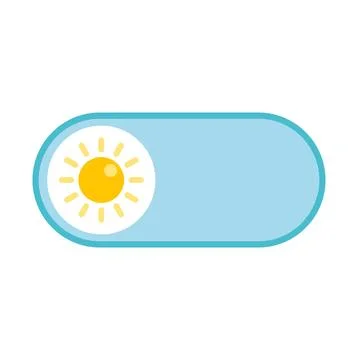 Light mode toggle switch with sun icon イラスト素材