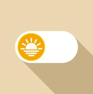 Light mode toggle switch ui setting sun icon Illustrazione stock