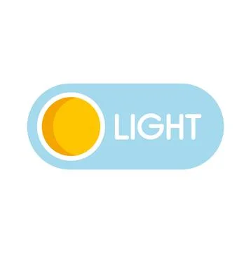 Light mode user interface toggle switch concept Stock Illustration