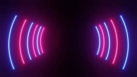 Light of Modern design., falling on the floor, appearing glowing pink blue lines Stock Footage 153269228