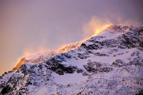 Light mood in the mountains Stock Photos