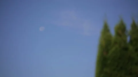 Light of the moon in the afternoon Stock Footage 46197558
