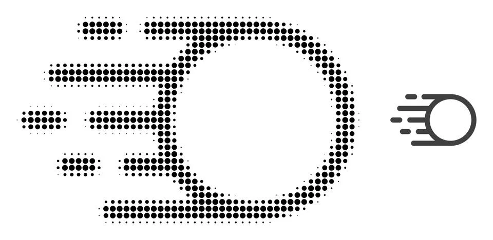 Light Motion Halftone Dot Icon Stockillustratie