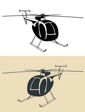 Light multi-purpose helicopter illustrations Stock Illustration