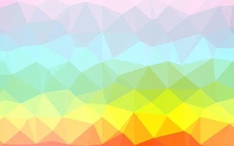 Light Multicolor, Rainbow vector abstract polygonal cover. Stock Illustration