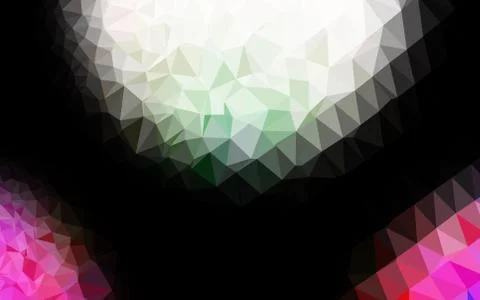 Light Multicolor, Rainbow vector abstract mosaic pattern. Stock Illustration
