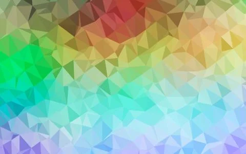 Light Multicolor, Rainbow vector abstract mosaic background. Stock Illustration