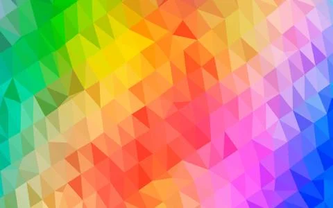 Light Multicolor, Rainbow vector abstract polygonal texture. Illustrazione stock