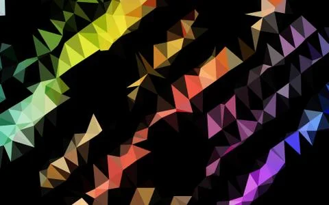 Light Multicolor, Rainbow vector abstract mosaic pattern. Illustrazione stock