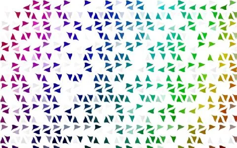 Light Multicolor, Rainbow vector backdrop with lines, triangles. Stock Illustration
