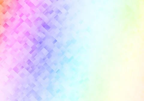 Light Multicolor, Rainbow vector backdrop with rectangles, squares. Stock Illustration
