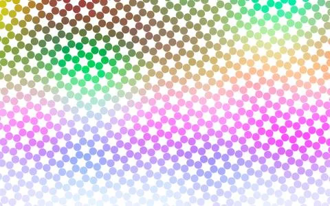 Light Multicolor, Rainbow vector backdrop with dots. Stock Illustration