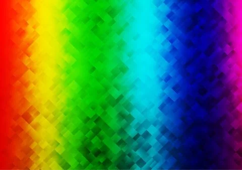 Light Multicolor, Rainbow vector backdrop with rectangles, squares. Stock Illustration