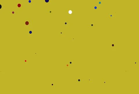 Light Multicolor, Rainbow vector backdrop with dots. Stock Illustration