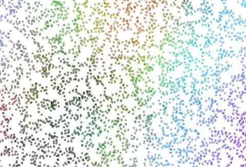 Light Multicolor, Rainbow vector backdrop with dots. Stock Illustration