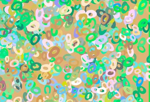 Light Multicolor, Rainbow vector backdrop with dots. Stock Illustration