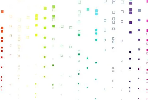 Light Multicolor, Rainbow vector backdrop with lines, rectangles. Stock-Illustration