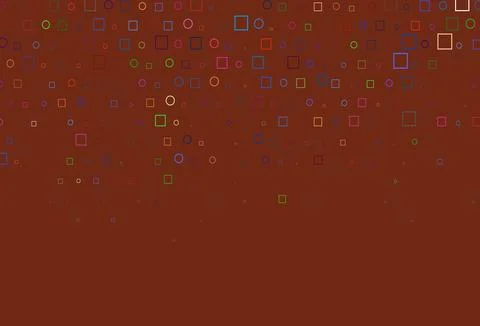 Light Multicolor, Rainbow vector backdrop with dots, spots, cubes. Illustrazione stock