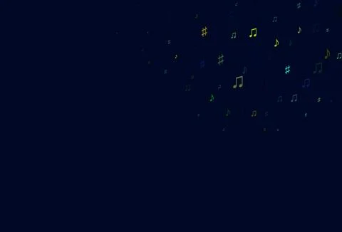 Light Multicolor, Rainbow vector backdrop with music notes. Illustrazione stock