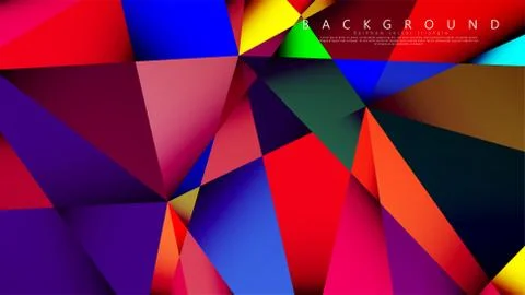 Light Multicolor Rainbow vector background mosaic triangle. Geometric illustr Stock Illustration