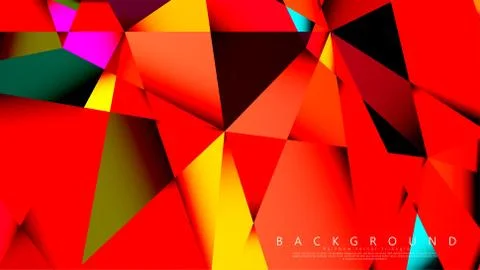 Light Multicolor Rainbow vector background mosaic triangle. Geometric illustr Stock Illustration