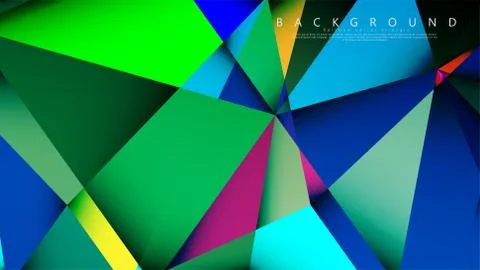 Light Multicolor Rainbow vector background mosaic triangle. Geometric illustr Stock Illustration