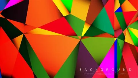 Light Multicolor Rainbow vector background mosaic triangle. Geometric illustr Illustrazione stock