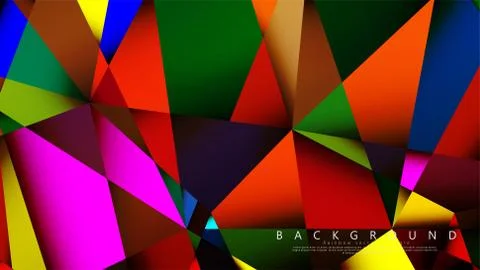 Light Multicolor Rainbow vector background mosaic triangle. Geometric illustr Stock Illustration