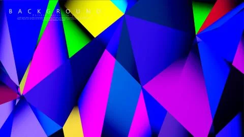Light Multicolor Rainbow vector background mosaic triangle. Geometric illustr Stock Illustration
