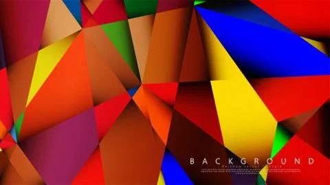 Light Multicolor Rainbow vector background mosaic triangle. Geometric illustr Stock Illustration