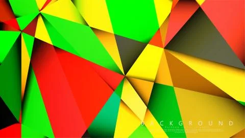 Light Multicolor Rainbow vector background mosaic triangle. Geometric illustr Stock Illustration