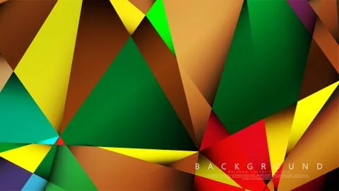 Light Multicolor Rainbow vector background mosaic triangle. Geometric illustr Stock Illustration