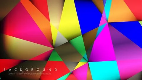 Light Multicolor Rainbow vector background mosaic triangle. Geometric illustr Stock Illustration