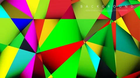 Light Multicolor Rainbow vector background mosaic triangle. Geometric illustr Illustrazione stock
