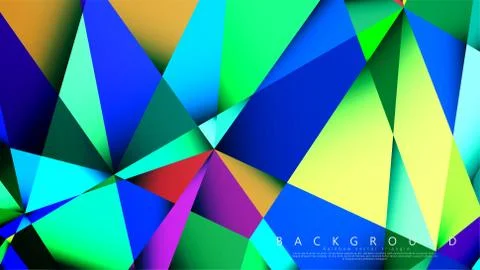 Light Multicolor Rainbow vector background mosaic triangle. Geometric illustr Stock Illustration