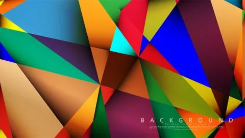 Light Multicolor Rainbow vector background mosaic triangle. Geometric illustr Illustrazione stock