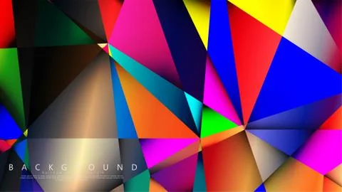 Light Multicolor Rainbow vector background mosaic triangle. Geometric illustr Stock Illustration