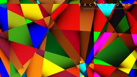 Light Multicolor Rainbow vector background mosaic triangle. Geometric illustr Stock Illustration