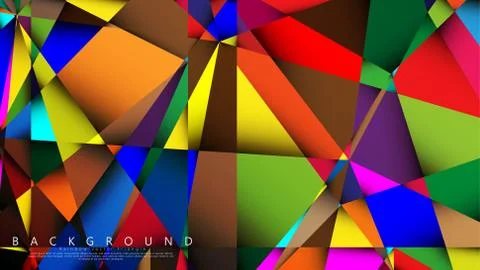 Light Multicolor Rainbow vector background mosaic triangle. Geometric illustr Stock Illustration