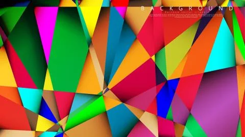 Light Multicolor Rainbow vector background mosaic triangle. Geometric illustr Stock Illustration
