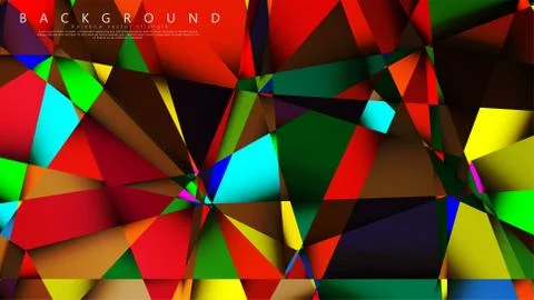 Light Multicolor Rainbow vector background mosaic triangle. Geometric illustr Stock Illustration