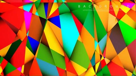 Light Multicolor Rainbow vector background mosaic triangle. Geometric illustr Illustrazione stock