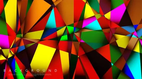Light Multicolor Rainbow vector background mosaic triangle. Geometric illustr Stock Illustration