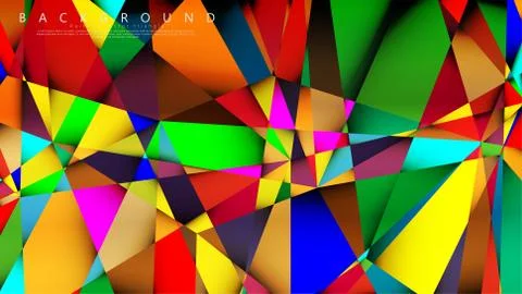 Light Multicolor Rainbow vector background mosaic triangle. Geometric illustr Stock Illustration