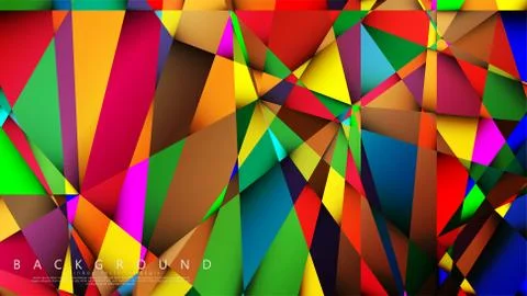 Light Multicolor Rainbow vector background mosaic triangle. Geometric illustr Illustrazione stock