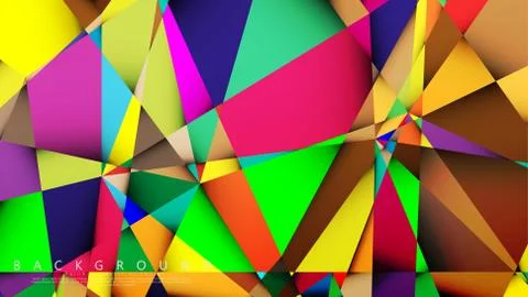 Light Multicolor Rainbow vector background mosaic triangle. Geometric illustr Stock Illustration