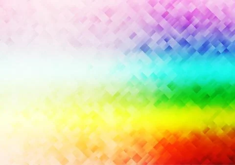 Light Multicolor, Rainbow vector background with rectangles. Stock Illustration